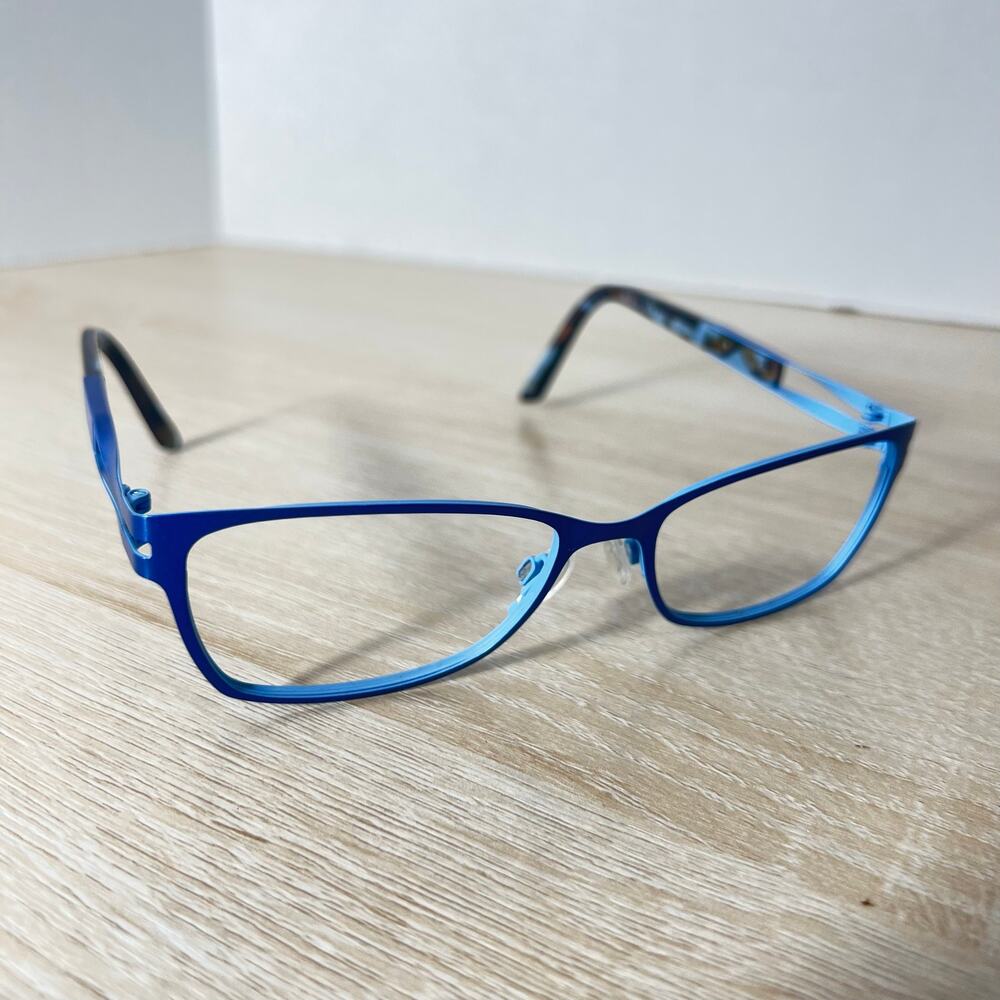 OWP Mod.1397 100 Eyeglasses Frames ONLY Blue Metal Amazing Cond! 53-16-135
